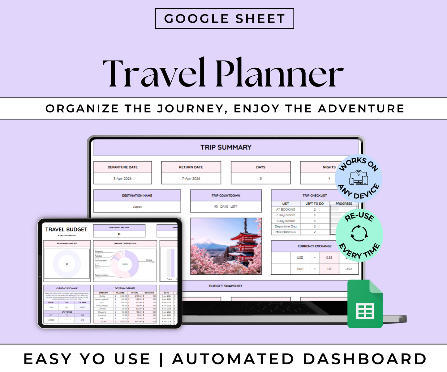 Official Travel Planner (ALL currencies)